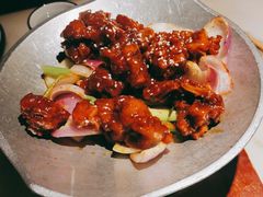 蒜香蜜汁排骨-绿茶餐厅(松江万达店)