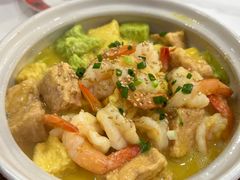砂锅凤尾虾蔬汁豆腐-宗氏一喜砂锅·特色湖北菜(楚河汉街店)