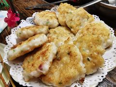 煎墨鱼饼-尚竹阁冬瓜盅·18年地标美食(平洲店)