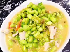 毛豆炒肉-国生茶庄·地道农家菜团建活动