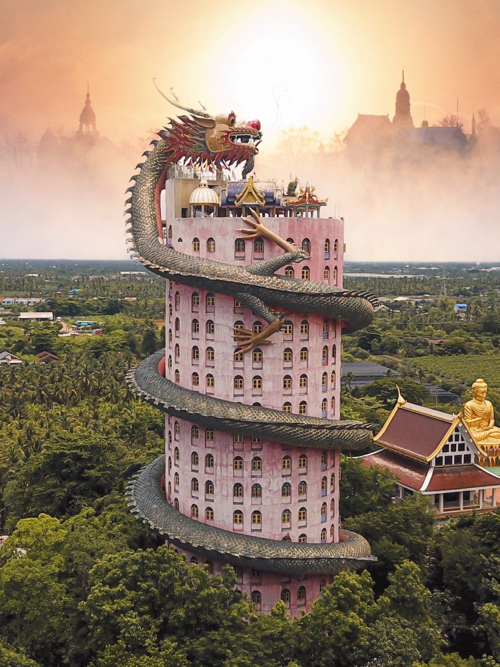 几年前就想打卡的泰国龙庙,这次终于看到了