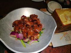 蒜香蜜汁排骨-绿茶餐厅(华联万柳店)