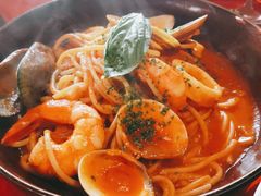 橄榄油虾仁面-BROWNSTONE布朗石西班牙餐厅(富城店)