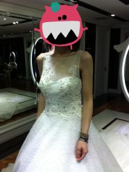 第五套主纱&nbsp;简洁款-韩国天使嫁衣婚纱礼服馆(上海旗舰店)