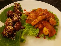 辣酱鸡块配海鲜炒年糕-酣庭院(红松东路店)