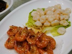 油爆虾清炒河虾双拼-宏玲餐厅(四川南路店)