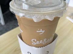 栀子花梨香拿铁-Seesaw Coffee(苏州中心店)