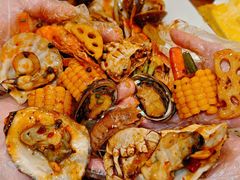 -东来菜馆•手抓海鲜家常菜•海鲜锅贴(鸽子窝店)