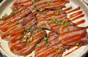Charcoal-Grilled Thin-Sliced Beef Tongue