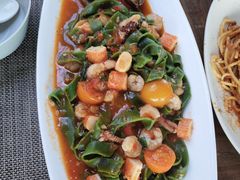 海鲜手工菠菜面-喜洲吧·江畔老船厂·庭院餐厅(喜临院店)