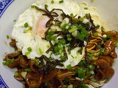 大肠面加鸡毛菜加荷包蛋-沪西老弄堂面馆(定西路店)