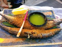 煎秋刀鱼-桥东喜碧海鲜街(水东街店)