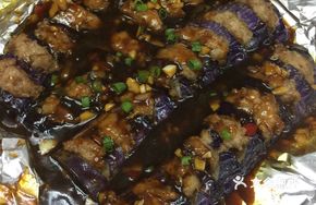 Iron Plate Coiled Eggplant and Cucumber