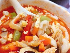 鸡蛋烩麻食-东关吉祥西安腊汁肉夹馍(健德门店)