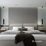 大部分面积下沉式吊顶做无主灯设计