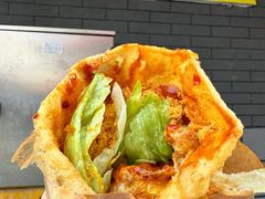 -小红车炸蛋葱油饼