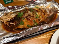 酱烤活鲈鱼-新白鹿餐厅(龙游路总店·杭帮菜名店)
