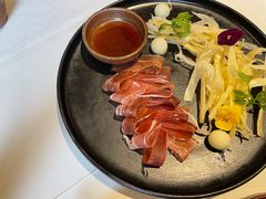 三年金钱火腿配大理手撕乳扇-泓0871臻选云南菜·味庄