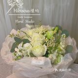 终于花材到了，加个班包花