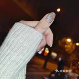秋冬感十足的猫眼晶石款美甲