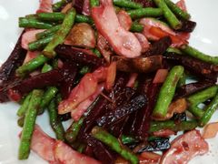 红菜根豆角炒鲜姬松茸-佛有缘素食馆·荔湾老字号(陈家祠首店)