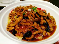 鱼香锅巴肉丝-刘胖子家常菜·蹄花焖藕(中南店)