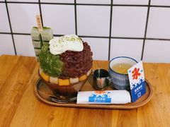 抹茶生乳かき氷-WONDER ICE 萬得冰田(建設路总店)