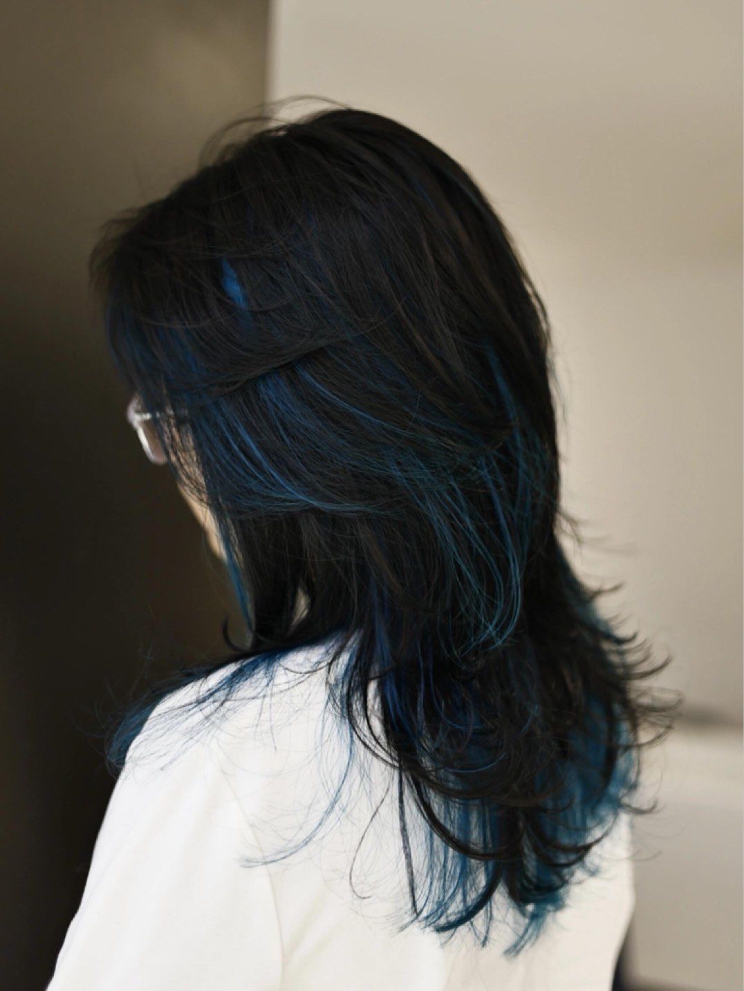 藏在头发内部的冷色挑染 含蓄且酷飒🟢🔵