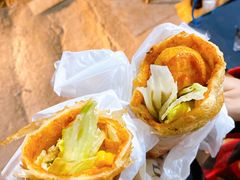 -小红车炸蛋葱油饼