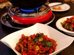 老干妈炒猪脚皮-湘肠香火锅店(团结湖店)