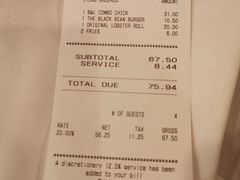 账单-Burger & Lobster(Dean Street)