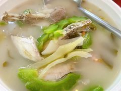 剥皮牛苦瓜咸菜汤-记忠海鲜