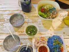 碟豆花饮品-蝶豆花蓝面条