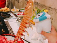 花竹虾-鲜入围煮花胶鸡海鲜火锅