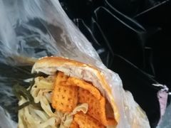 花干菜夹馍-三兄弟高炉烧饼