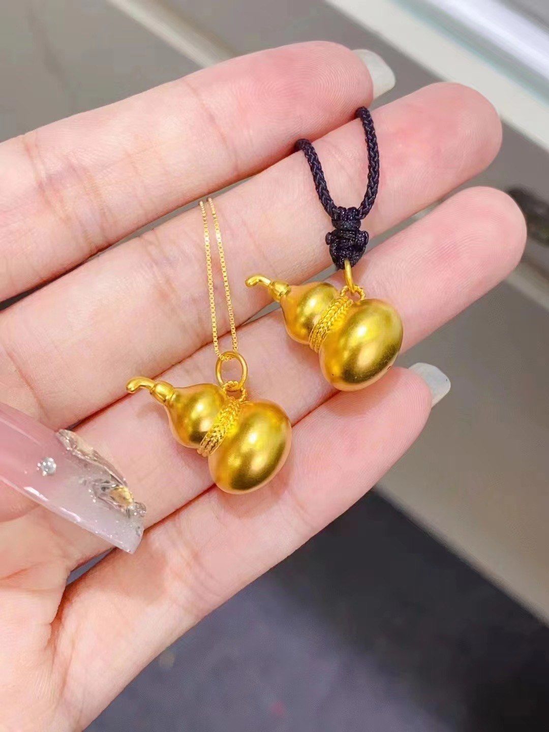 足金999葫芦项链
