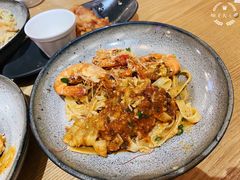 南洋大虾龙利鱼宽面-HELLO 27 意面·沙拉·帕尼尼