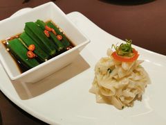 捞汁秋葵拼葱油笋茸-江南·JIANGNAN(北京歌华开元大酒店)