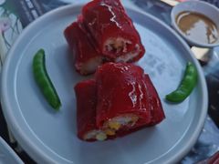 脆皮鲜虾红苔肠-悦湖公馆