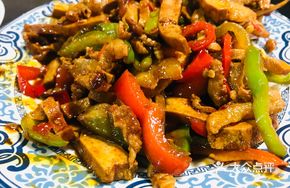 Smoked Tofu with Preserved Pork Stir-fry