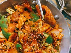 鱿鱼炒五花肉-富乐满韩国正宗炸鸡韩国料理(虹泉路店)