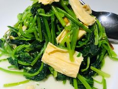 红根菠菜炒鲜腐竹-船歌·鱼水饺青岛菜(闽江二路店)