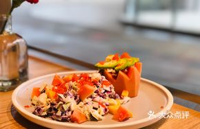 Papaya Crab Roe Avocado Salad
