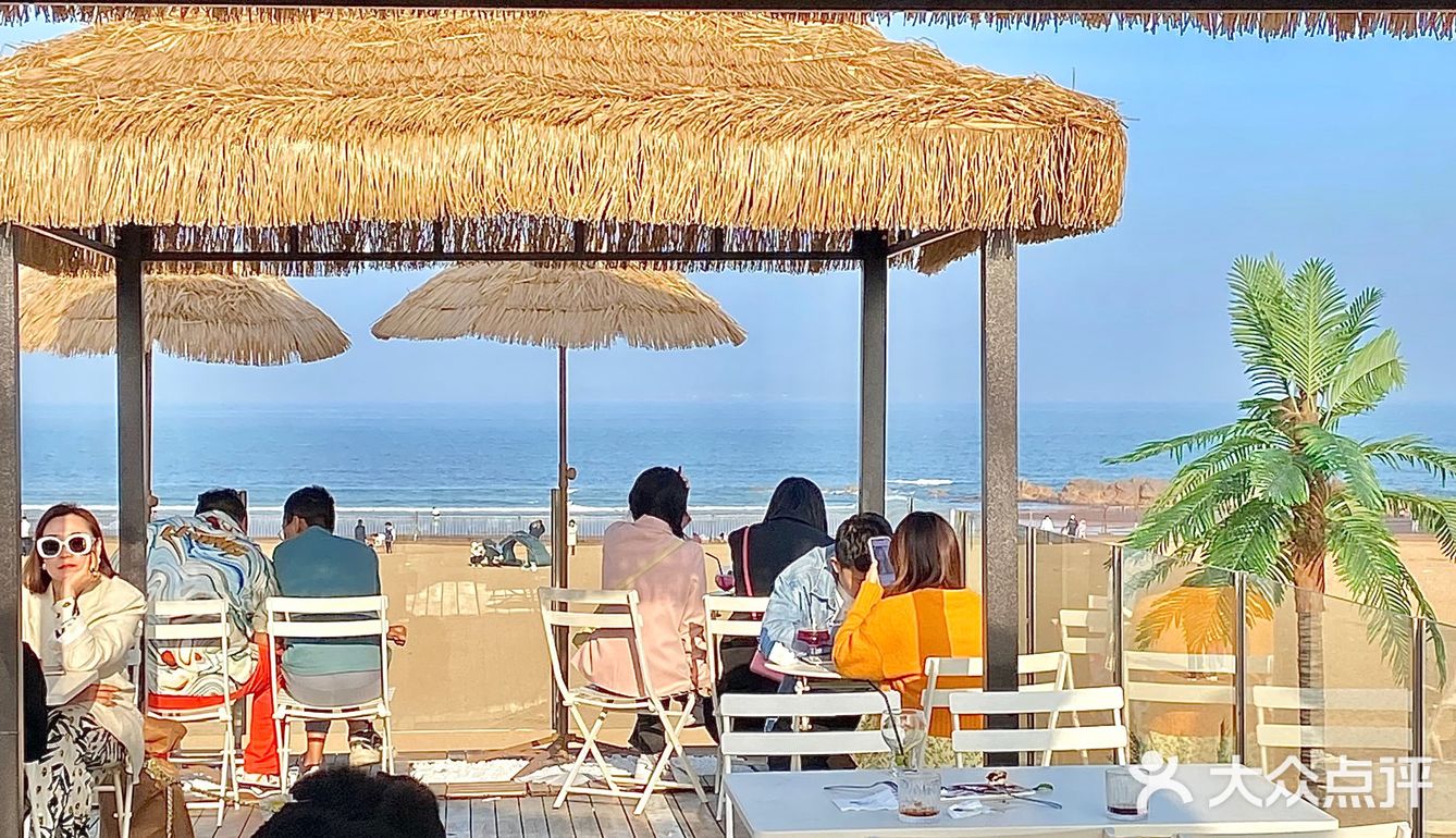 青岛·巨巨巨好看的海景沙滩咖啡厅🏖️