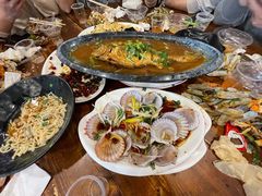 油泼扇贝-老东镇啤酒屋海鲜加工·蒸汽海鲜·海鲜烧烤(台东店)