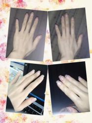 延长十光疗甲，粉底闪金色-娃娃美甲wawa nail salon