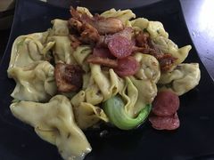 叉烧干捞扁实面-明叔捞面