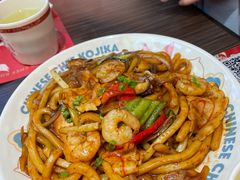 关西虾仁秘炒乌冬-仙隐小鹿中華の日料(荣民龙首广场店)