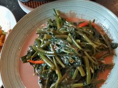 腐乳炒空心菜-鹿港小镇(黄金店)