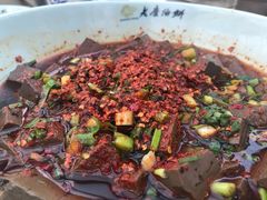 辣子蒜羊血-老磨油饼(高陵店)